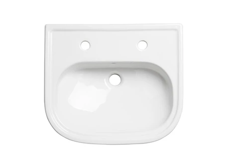 Tavistock Lansdown 490mm Semi Countertop Basin 2th Standard Depth - White