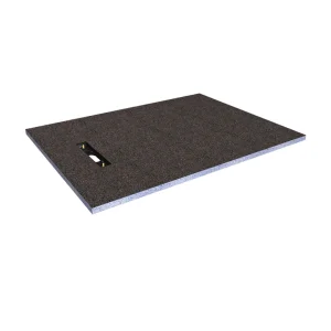 London Showers Elements Linear 300 Standard Tray 18x9 End With Matt Black Drain Kit