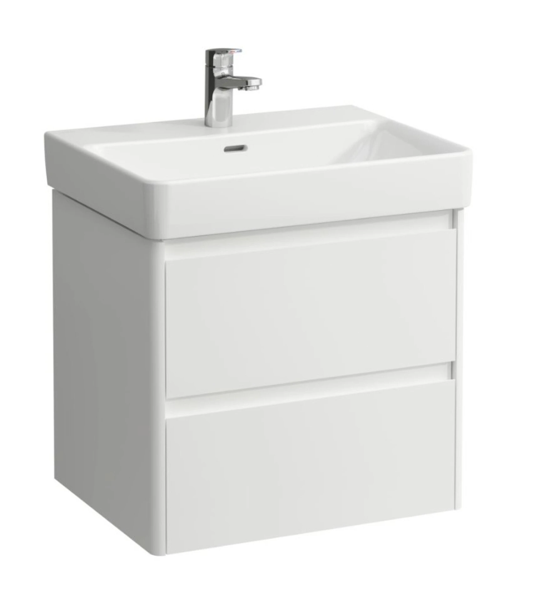Laufen Base 2.0 Vanity Unit 570 X 445 X 515mm 2 Drawer, For Washbasin 810963 - Matt White