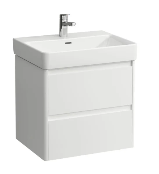 Laufen Base 2.0 Vanity Unit 570 X 445 X 515mm 2 Drawer, For Washbasin 810963 - Matt White