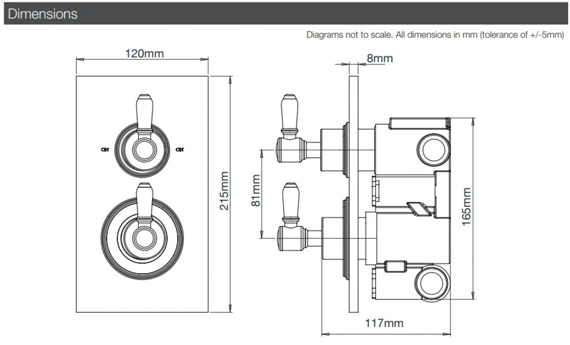 Roper Rhodes Keswick Dual Function Concealed Shower Valve Chrome