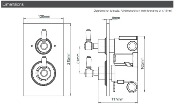 Roper Rhodes Keswick Dual Function Concealed Shower Valve Chrome