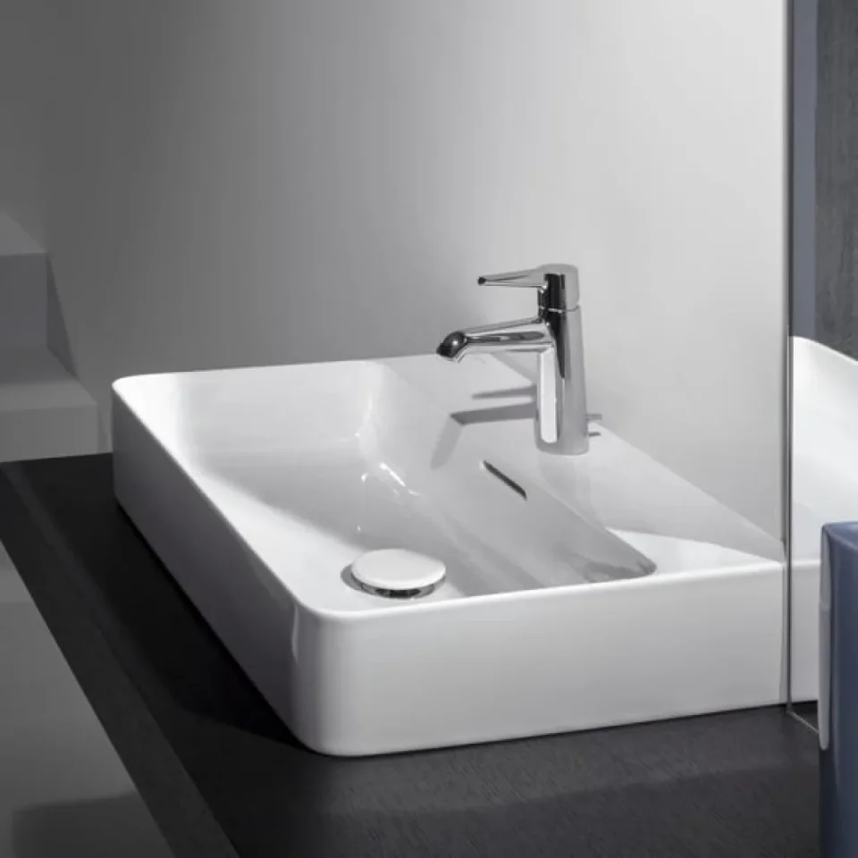 Laufen Val Basin 550x420mm 1th - White detail view - Image 2