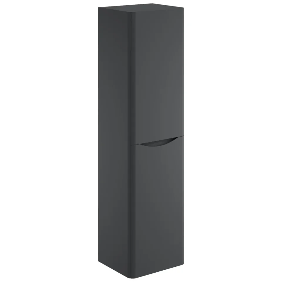 Scudo Bella Tall Cabinet Graphite Grey detail view - Image 2