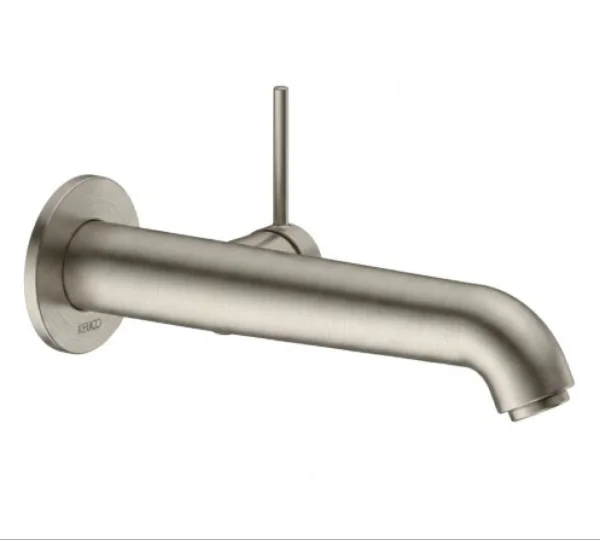 Keuco Ixmo Pure Wall Mounted 219mm Single Lever Basin Mixer Tap Brushed Nickel