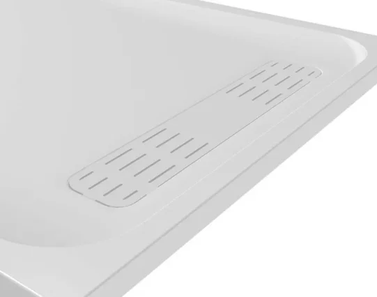 Cubico Linearity 900mm White Grid & Waste product image - Image 1