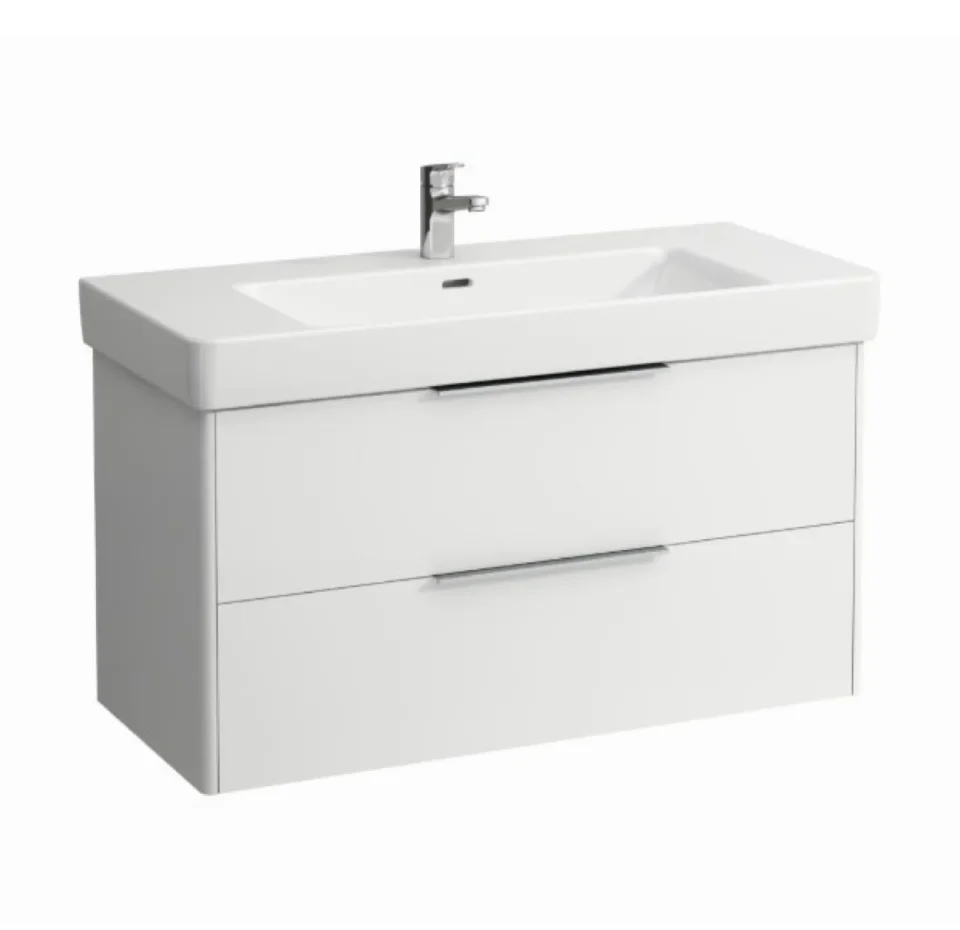 Laufen Base/pro S Vanity Unit 530x1010x440mm For 813966 2 Drawers - White Matt product image - Image 1