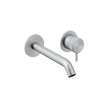 Crosswater 3ONE6 Basin 2 Hole Set Wall Mounted Stainless detail view - Image 4