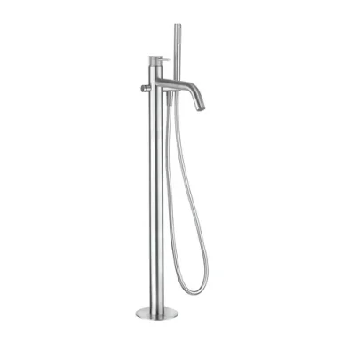 Crosswater 3ONE6 Floor Standing Bath Shower Mixer Mono Stainless detail view - Image 2