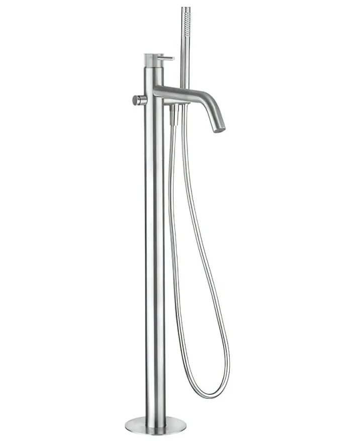 Crosswater 3ONE6 Floor Standing Bath Shower Mixer Mono Stainless detail view - Image 3