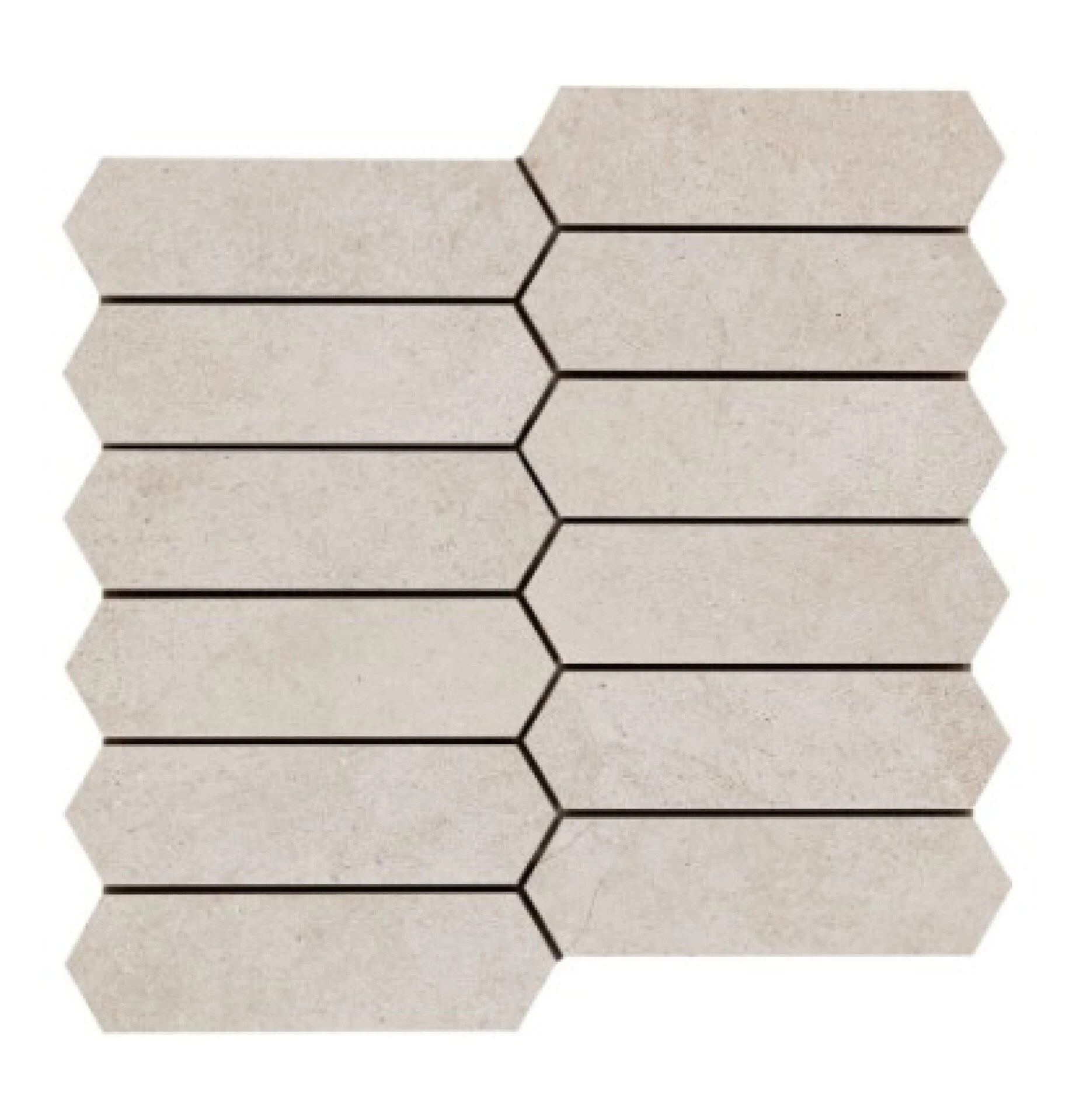 Marazzi Mystone Kashmire Mosaico Bianco (Sold Per Box = 4 Sheets)