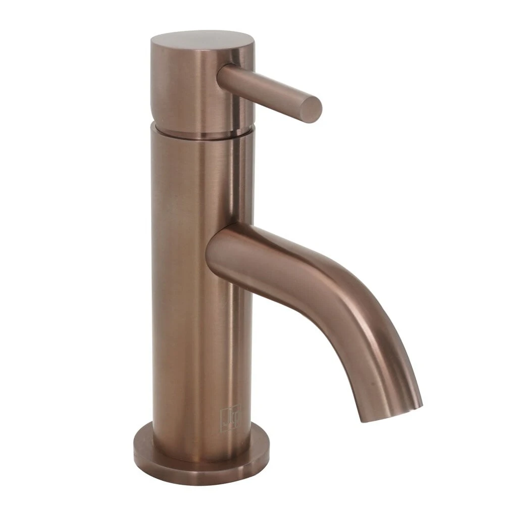 Just Taps Vos Mini Single Lever Basin Mixer Tap Brushed Bronze