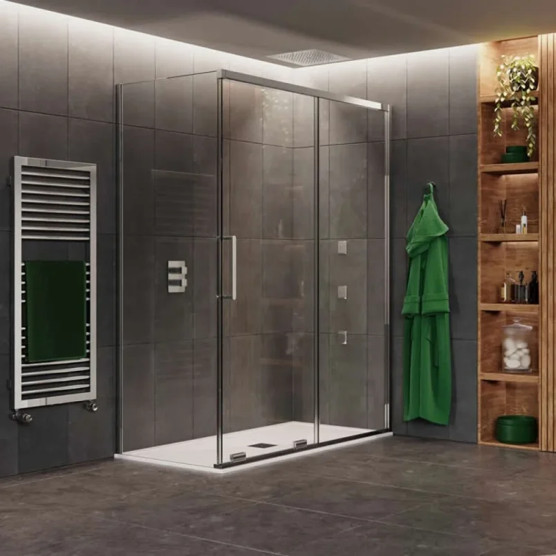 Crosswater Optix Sliding Door 1500 Chrome product image - Image 2