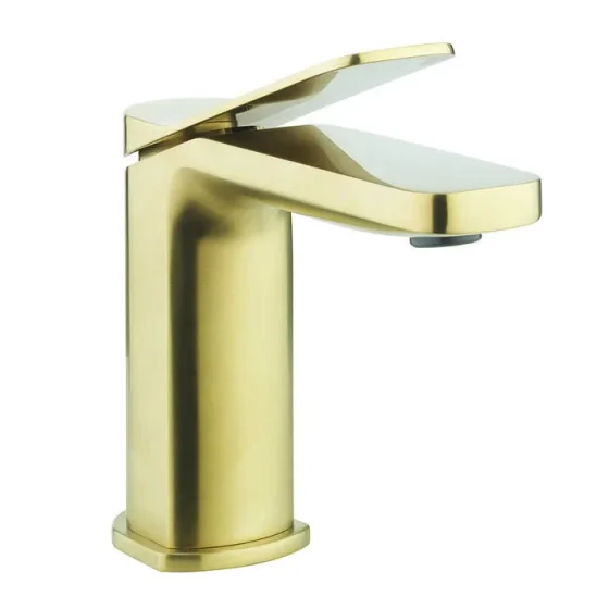 Crosswater Glide II Basin Monobloc Brushed Brass detail view - Image 2
