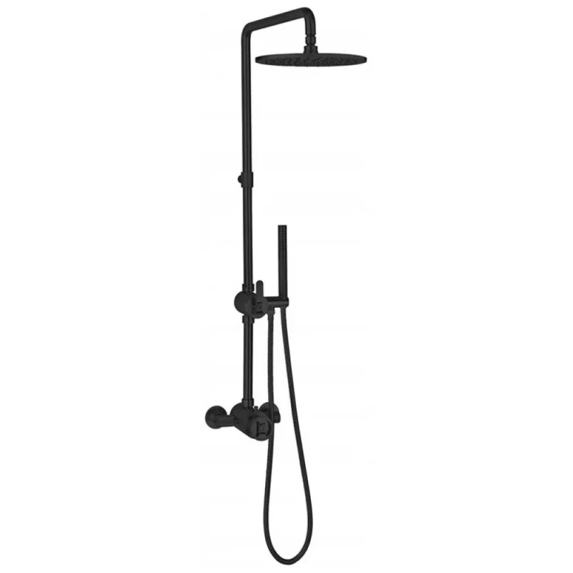 Crosswater Union Exposed Shower Matt Black detail view - Image 4