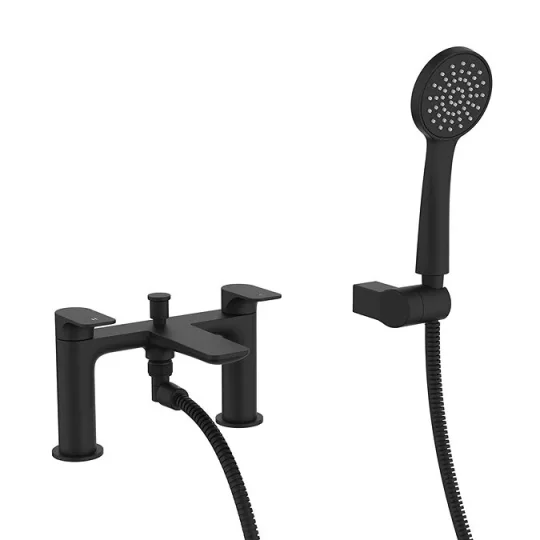 Crosswater Fuse Bath Shower Mixer Matt Black detail view - Image 2
