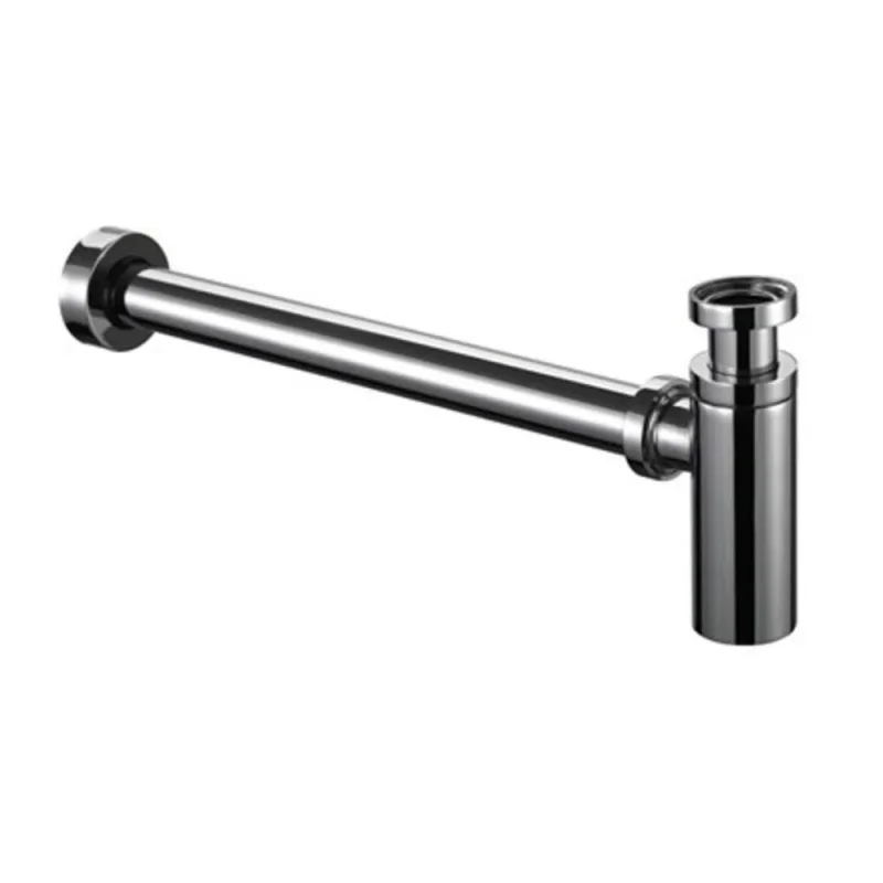 Burlington Flat Bottom Basin Bottle Trap Chrome detail view - Image 3