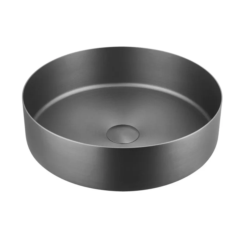 Just Taps Vos Brushed Black Grade 316 Stainless Steel Counter Top Basin detail view - Image 3