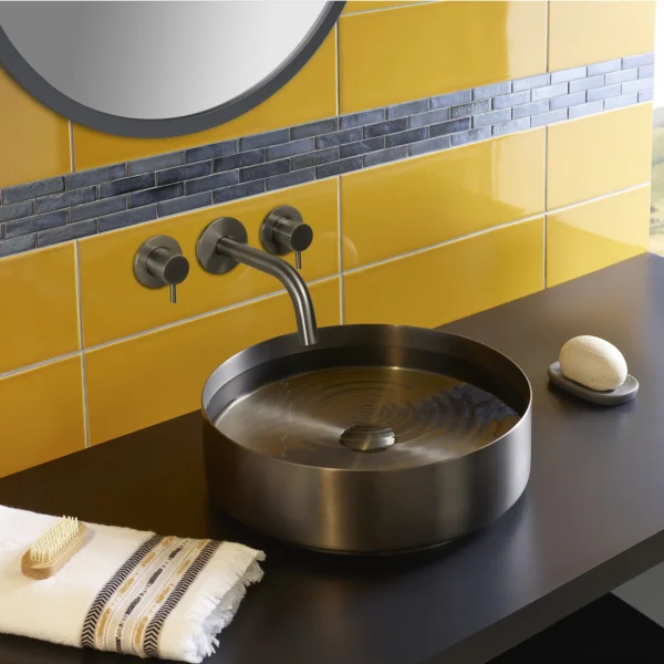Just Taps Vos Brushed Black Grade 316 Stainless Steel Counter Top Basin