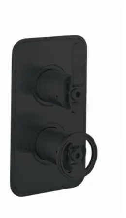 Crosswater Union 2 Handle Trimset Matt Black with Handset & Hose - must be paired with WLBP1501R+ detail view - Image 2
