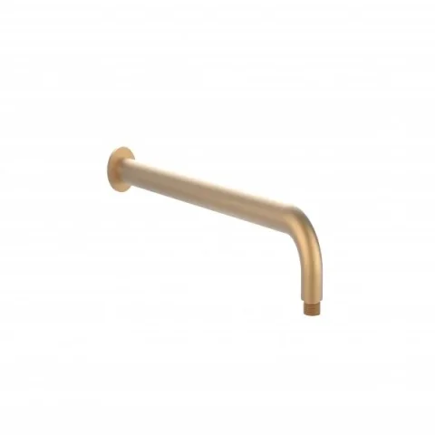 Saneux Cos 400mm Wall Mounted Shower Arm - Brushed Brass product image - Image 1