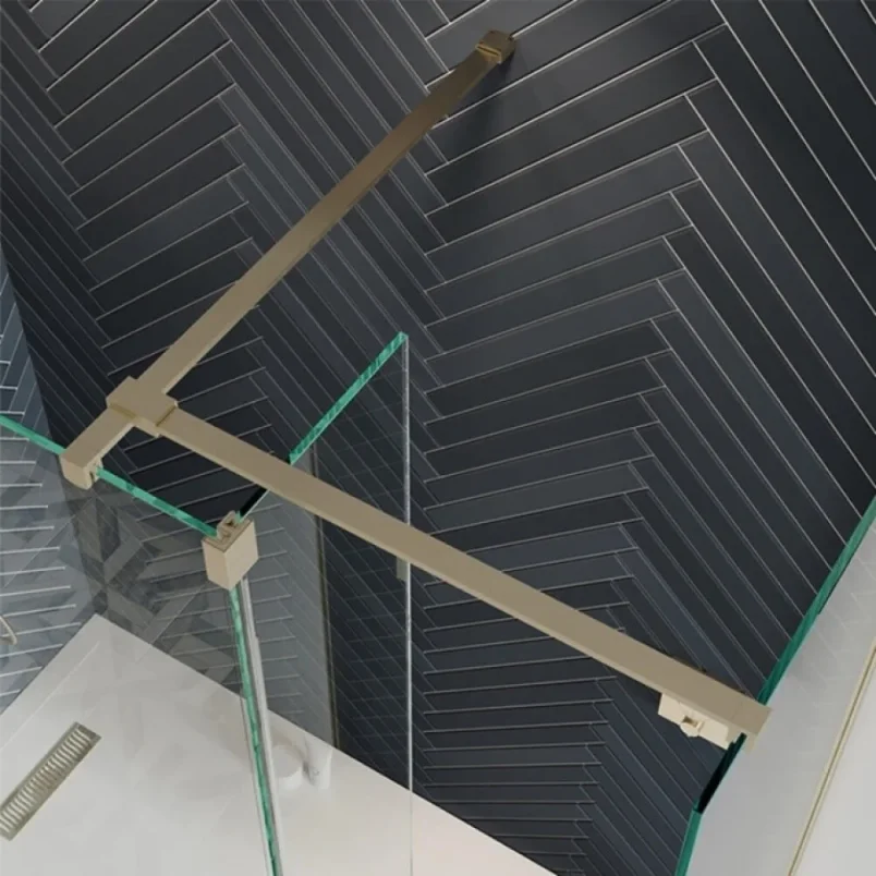 Crosswater Gallery T Brace Bar Brushed Brass detail view - Image 3