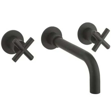 Crosswater MPRO Crosshead Basin 3 Hole Set Matt Black detail view - Image 3