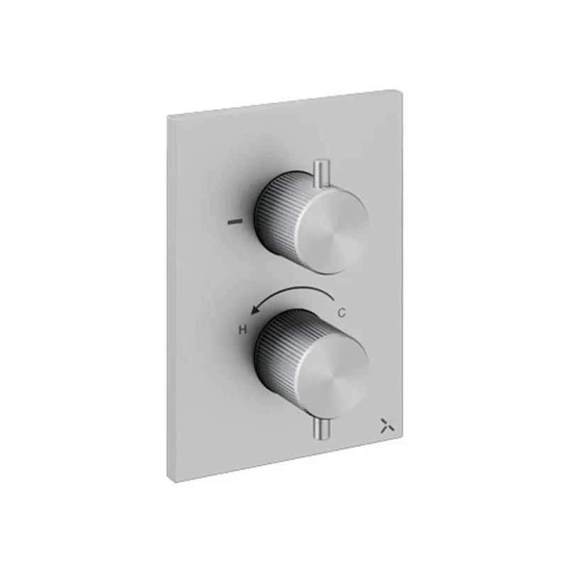 Crosswater Crossbox 3ONE6 1 Outlet Trim & Levers Stainless detail view - Image 2