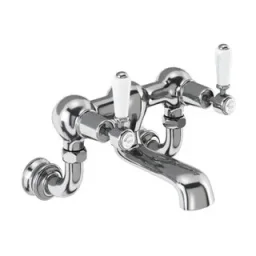 Burlington Qt Kensingtn Regal Wall Bath Shower Mixer Chrome detail view - Image 2
