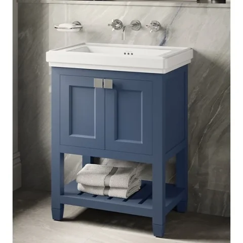 Burlington Riviera 580mm Vanity Unit Blue detail view - Image 3