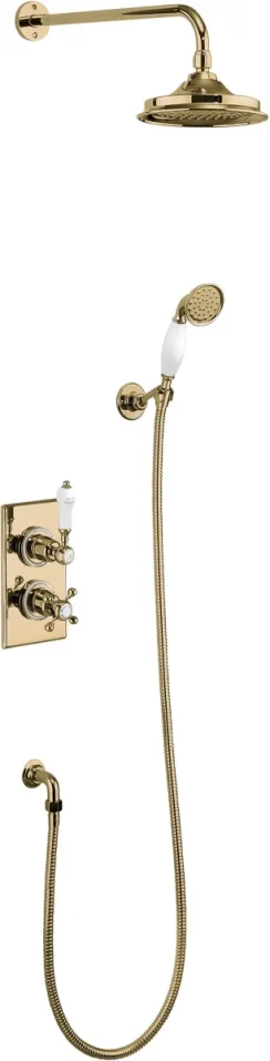 Burlington Trent Single Shower Valve And Arm Gold product image - Image 3