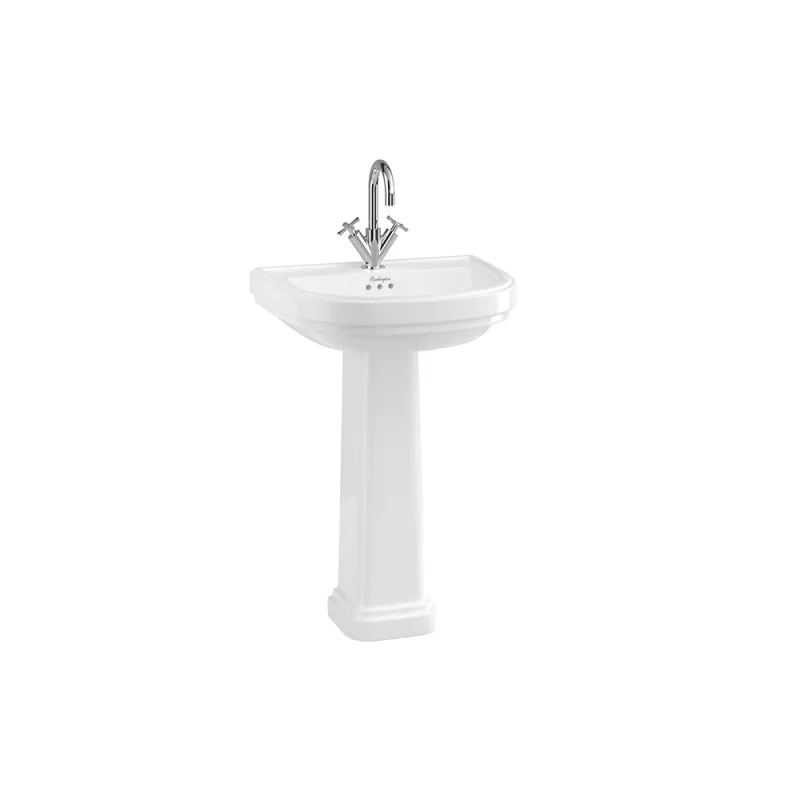 Burlington Riviera 58cm D Shape Basin 1th White product image - Image 4