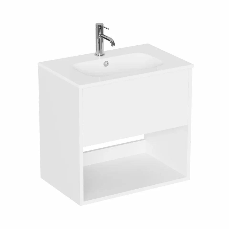 Britton Hackney Basin Unit 600mm Gloss White product image - Image 3
