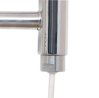Jis Pevensey 975 X 520mm Radiator For Cylindrical Electric Only Heating Polished Stainless Steel