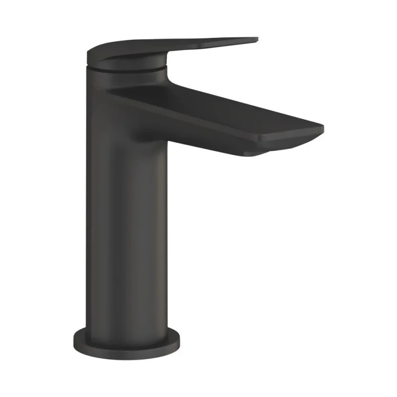 Britton Greenwich Mono Basin Mixer Matt Black detail view - Image 3