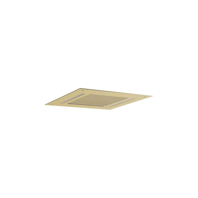 Crosswater Tranquil Recessed Shower Head with Waterfall & Chromotherapy 500mm Brushed Brass product image - Image 4