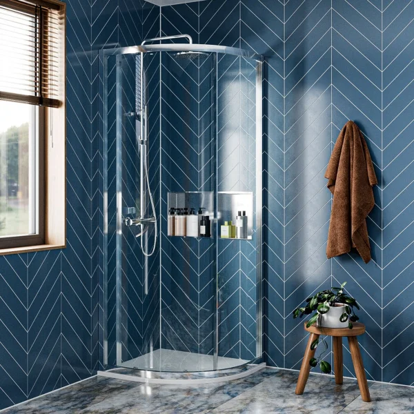 Crosswater Clear 6 Quadrant Single Door 900 Chrome