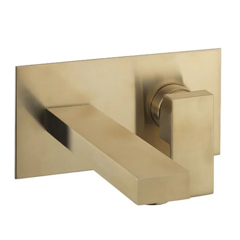 Crosswater Verge Wall Mounted 2 Hole Set Brushed Brass detail view - Image 2