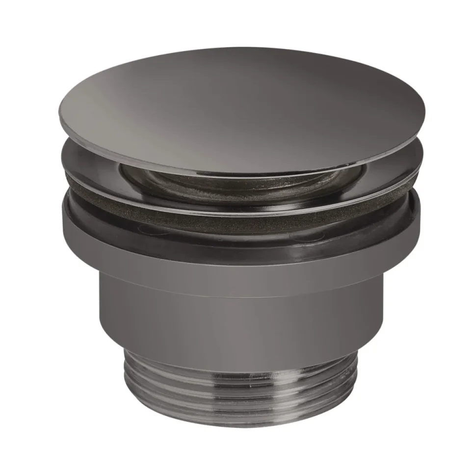 Crosswater MPRO Industrial Universal Basin Click Clack Waste Carbon Black detail view - Image 2