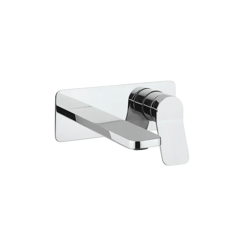 Crosswater Glide II Basin Set Single Plate Wall Mounted Chrome product image - Image 3