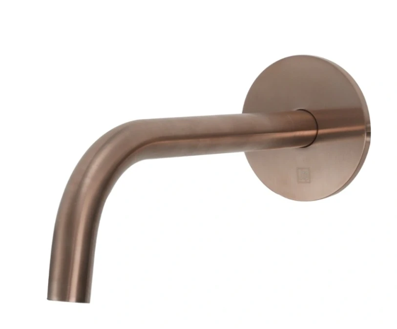 Just Taps Vos Slim Basin Spout 200mm Brushed Bronze