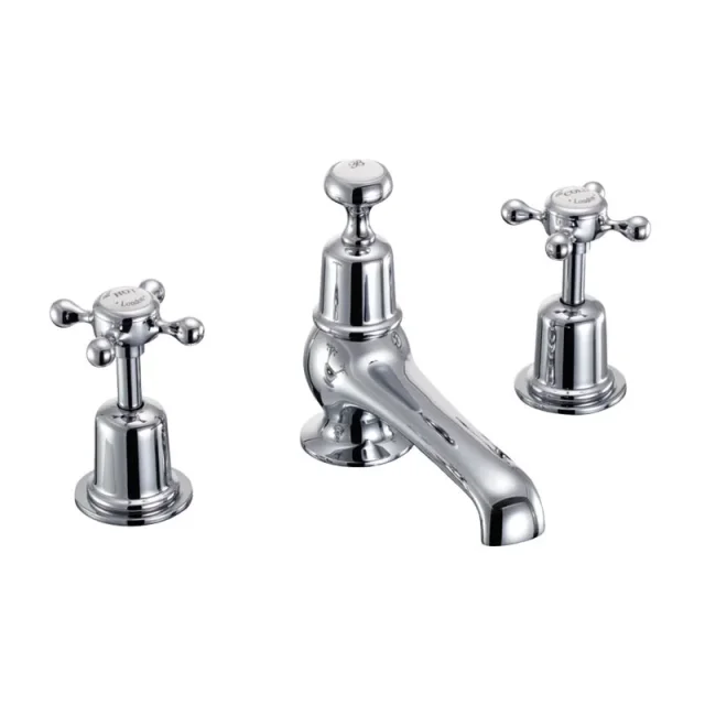 Burlington Claremont 3th Thermo Basin Mixer Chrome detail view - Image 2
