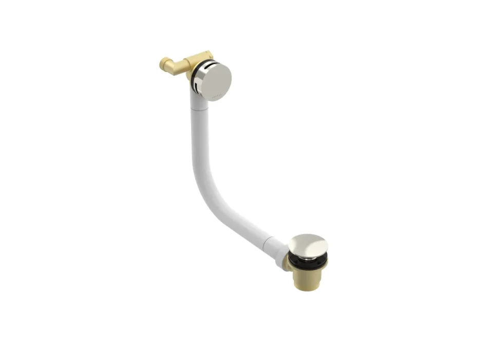 Saneux Cos Bath Filler Overflow & Clicker Waste - Brushed Nickel product image - Image 1