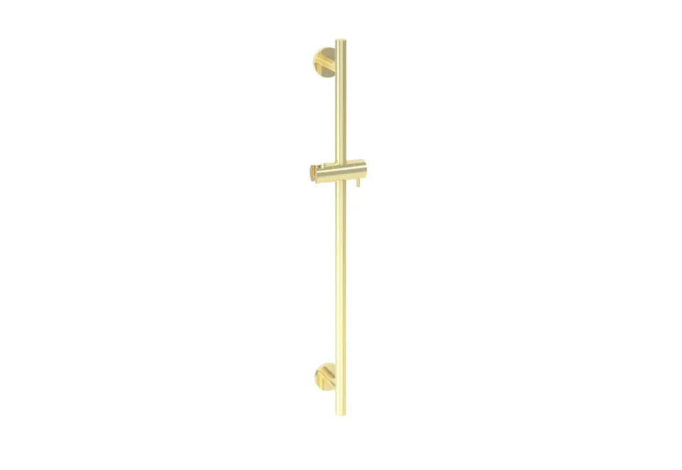 Saneux Cos Round Shower Slider Rail - Brushed Brass detail view - Image 2