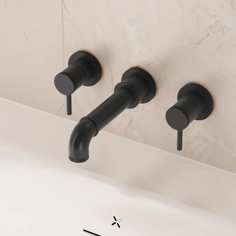 Crosswater MPRO Industrial Bath Spout Wall Mounted Carbon Black detail view - Image 4
