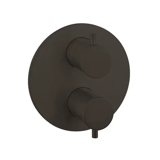Crosswater Crossbox MPRO Industrial 1 Outlet Trim & Levers Carbon Black detail view - Image 2