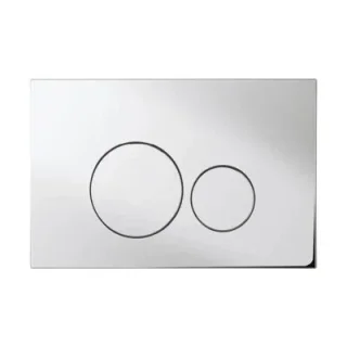 Crosswater Glass Toilet Flush Plate Ice White detail view - Image 2