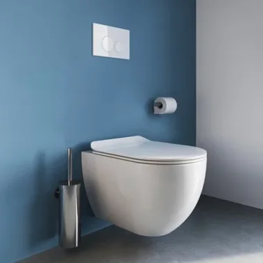 Crosswater Glass Toilet Flush Plate Ice White product image - Image 4