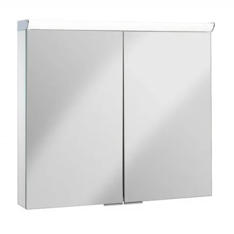 Crosswater Lustro LED 2 Door Mirror Cabinet 800x700 detail view - Image 3