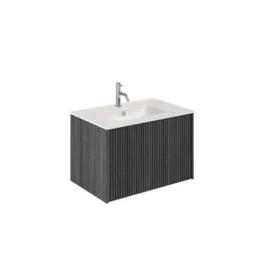 Crosswater Limit Single Drawer Unit 700 Steelwood/Anthracite detail view - Image 2
